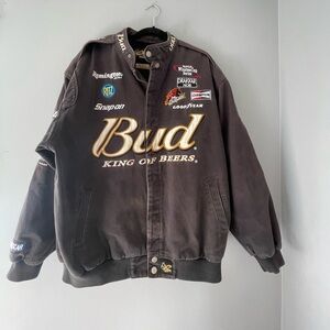 Vintage Budweiser NASCAR Racing Jacket Size XL